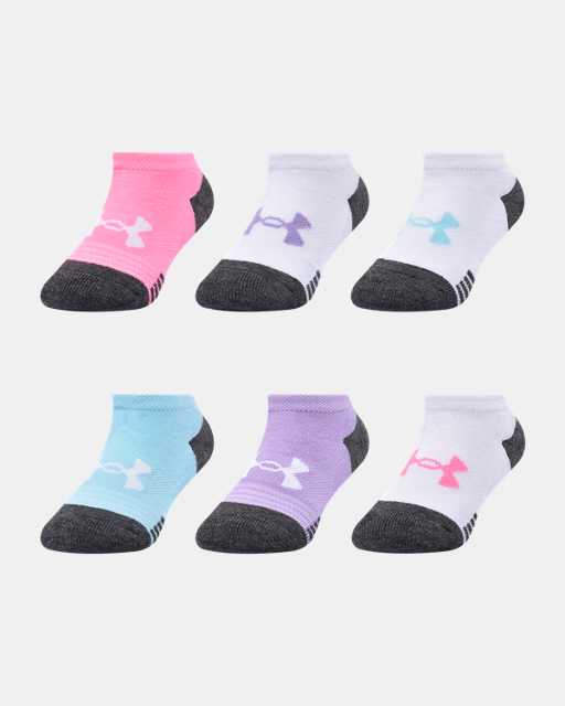 Toddler Girls' UA Performance Tech Half-Cushion 6-Pack Low Toddler Girls' UA Performance Tech Half-Cushion 6-Pack Low